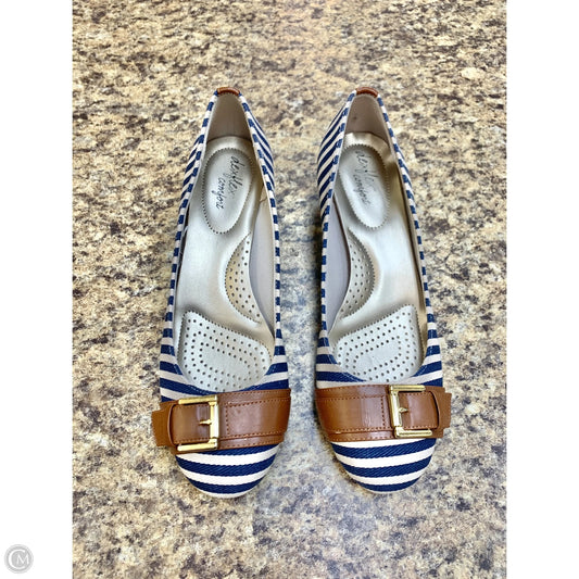 Shoes Heels Wedge By Dexflex In Striped Pattern, Size: 10