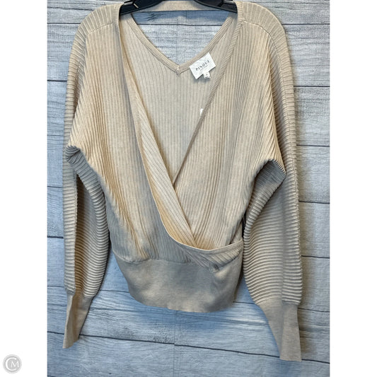 Top Long Sleeve Basic By Clothes Mentor In Tan, Size: L