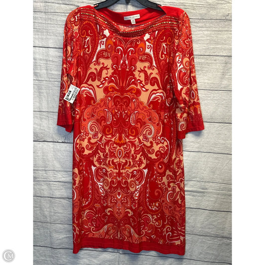 Dress Casual Midi By Sandra Darren In Red, Size: 10