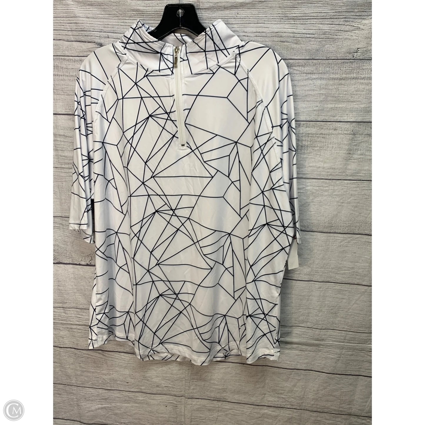 Top Short Sleeve By Clothes Mentor In Black & White, Size: Xxl