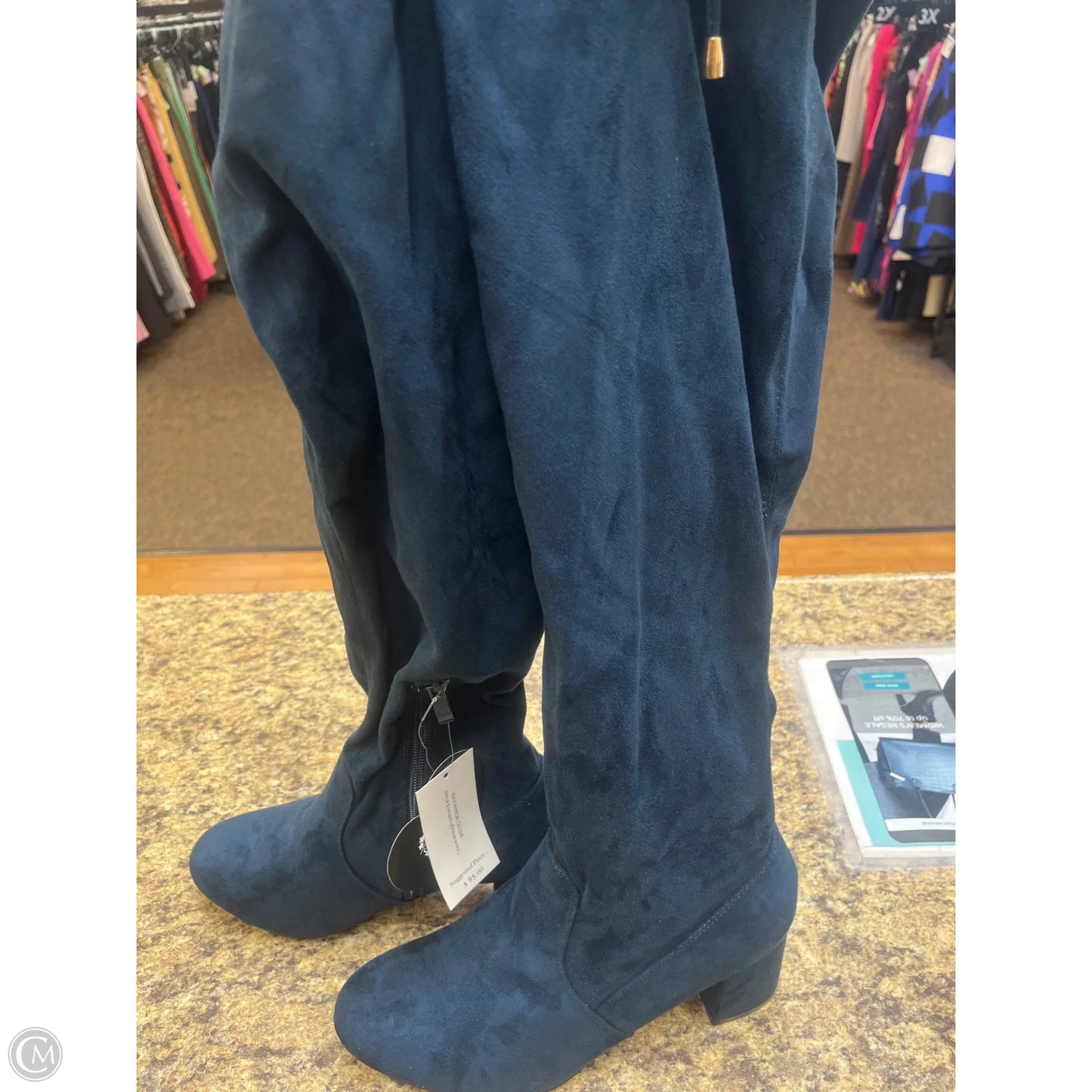 Boots Ankle Heels By Alfani In Blue, Size: 11