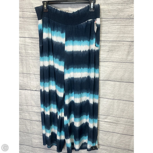 Pants Lounge By French Laundry In Blue & White, Size: 2x
