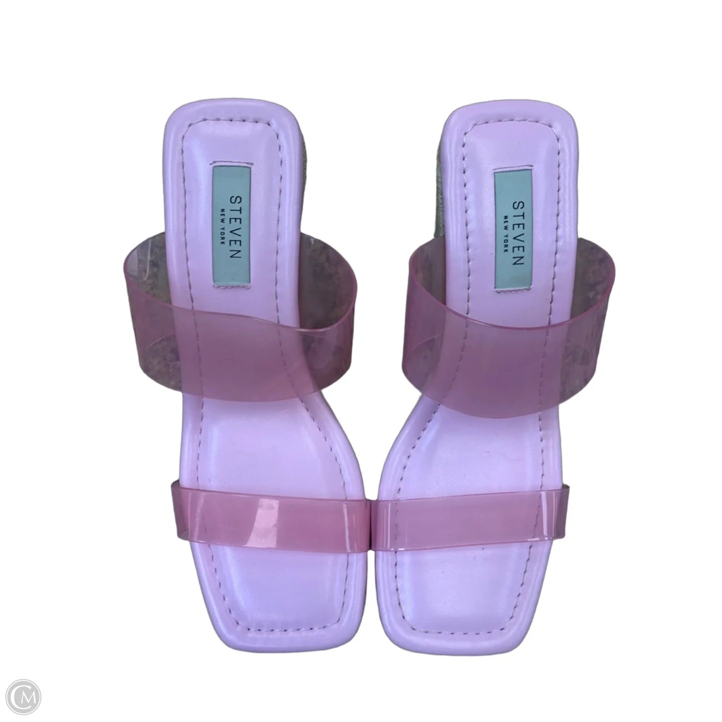 Sandals Heels Wedge By Cmf In Pink, Size: 8.5