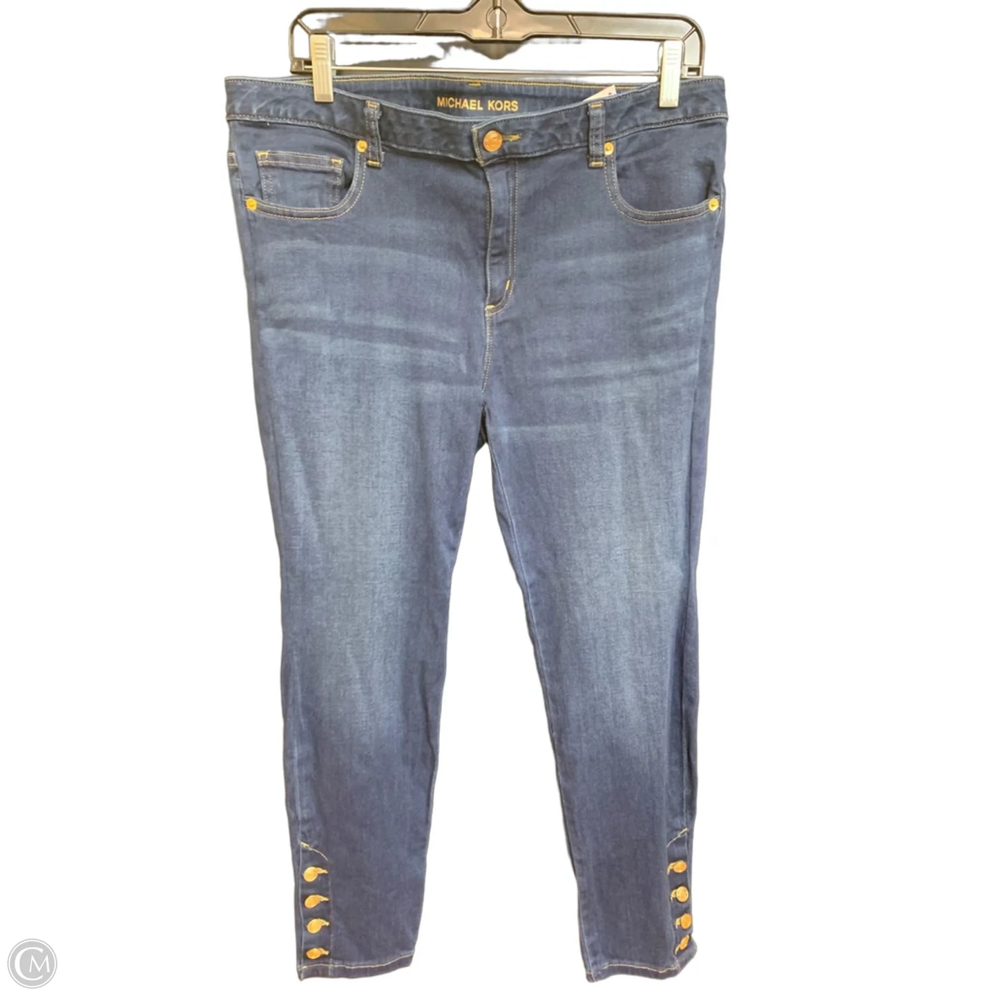 Jeans Skinny By Michael By Michael Kors In Blue Denim, Size: 12
