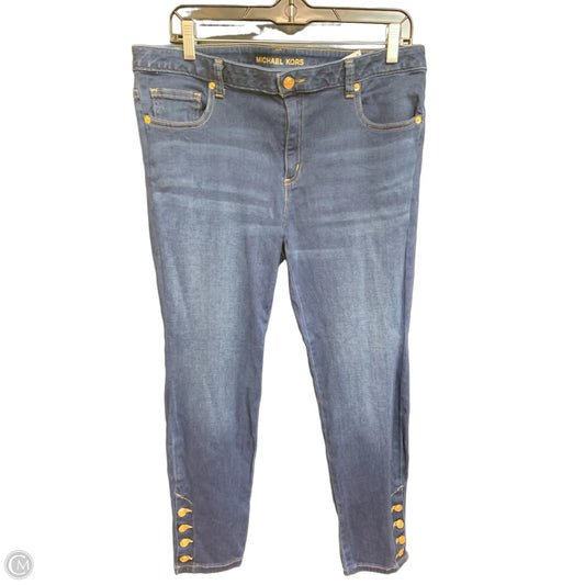Jeans Skinny By Michael By Michael Kors In Blue Denim, Size: 12