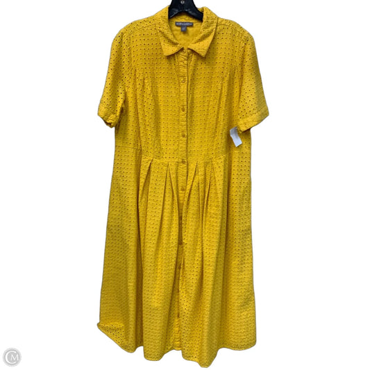 Dress Casual Maxi By Jessica London In Yellow, Size: 16