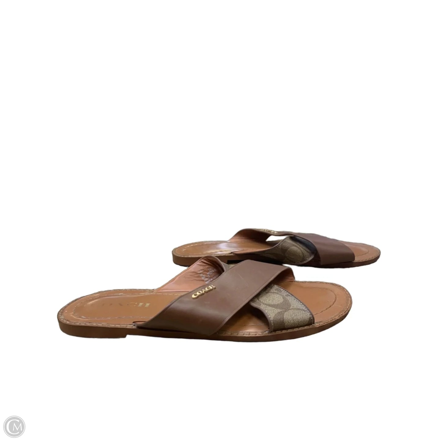 Sandals Designer By Coach In Brown, Size: 9.5
