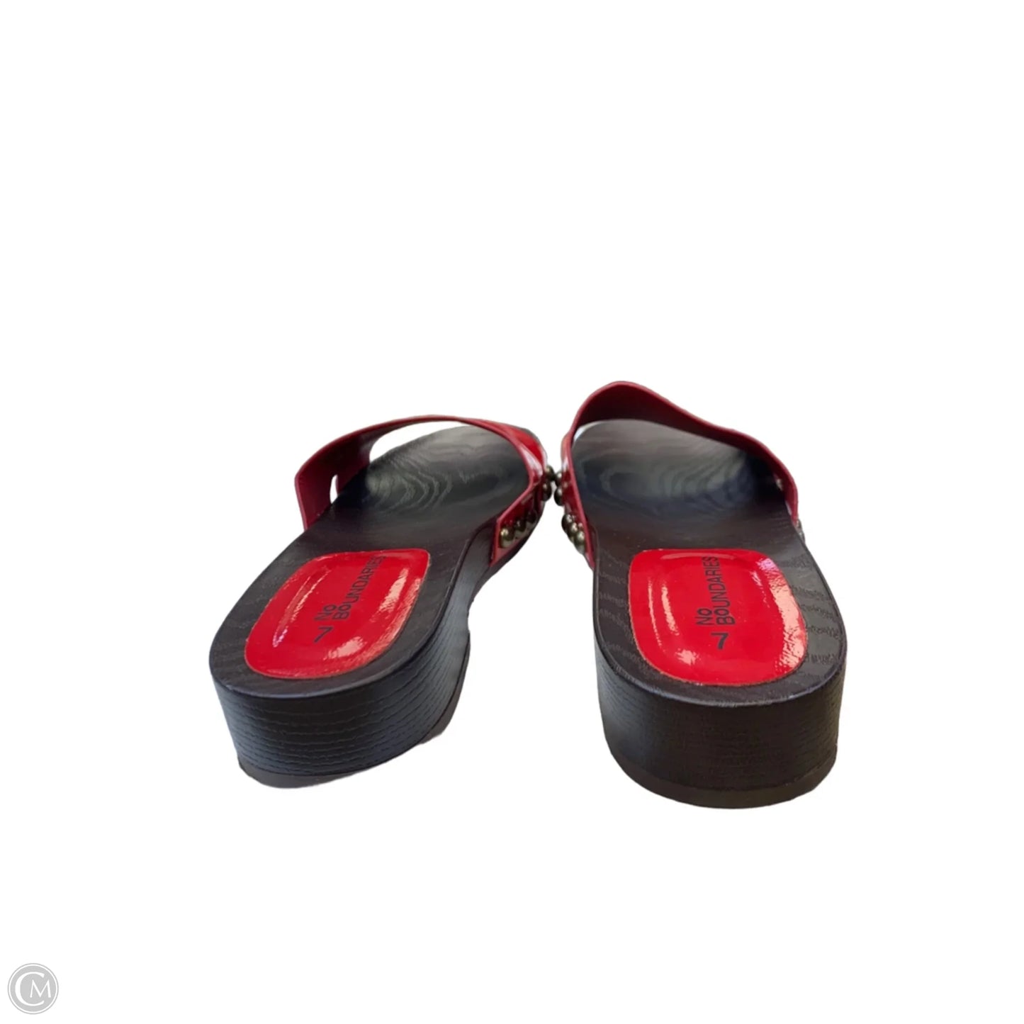 Sandals Flats By No Boundaries In Brown & Red, Size: 7