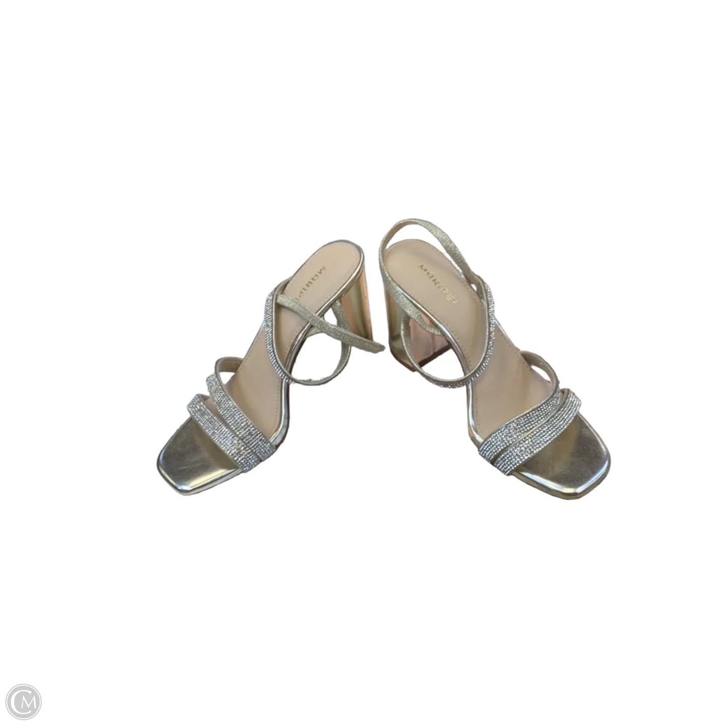 Sandals Heels Block By Maripe In Gold, Size: 7