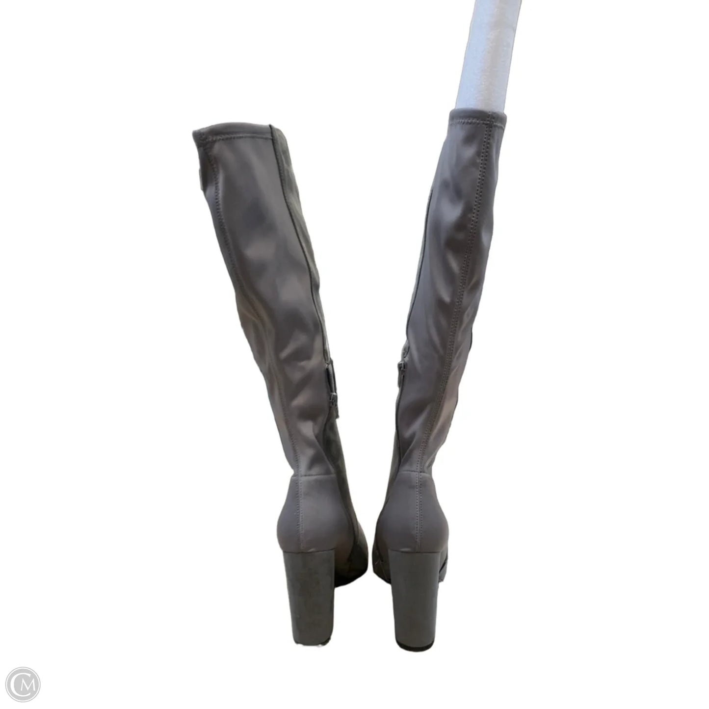 Boots Knee Heels By Cmf In Grey, Size: 11