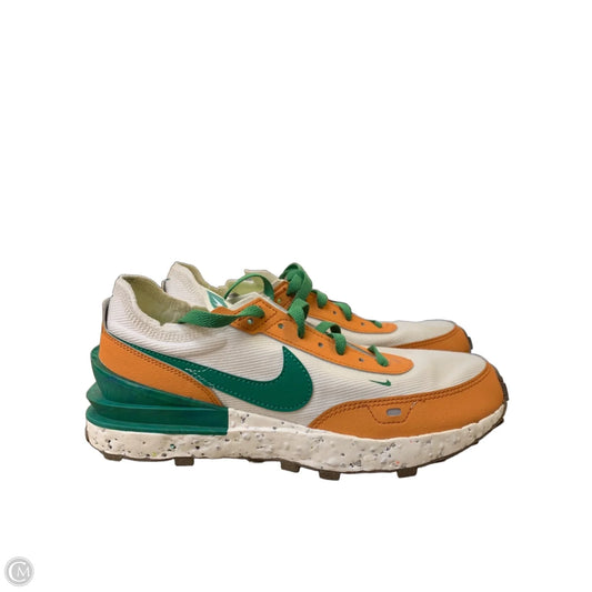 Shoes Sneakers By Nike In Green & Orange, Size: 9