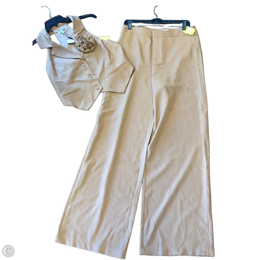 Pants Set 2pc By Fashion Nova In Tan, Size: L