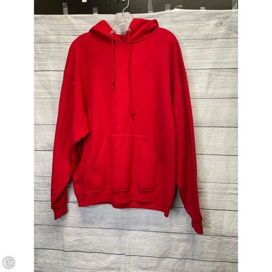 Sweatshirt Hoodie By Jerzees In Red, Size: Xl