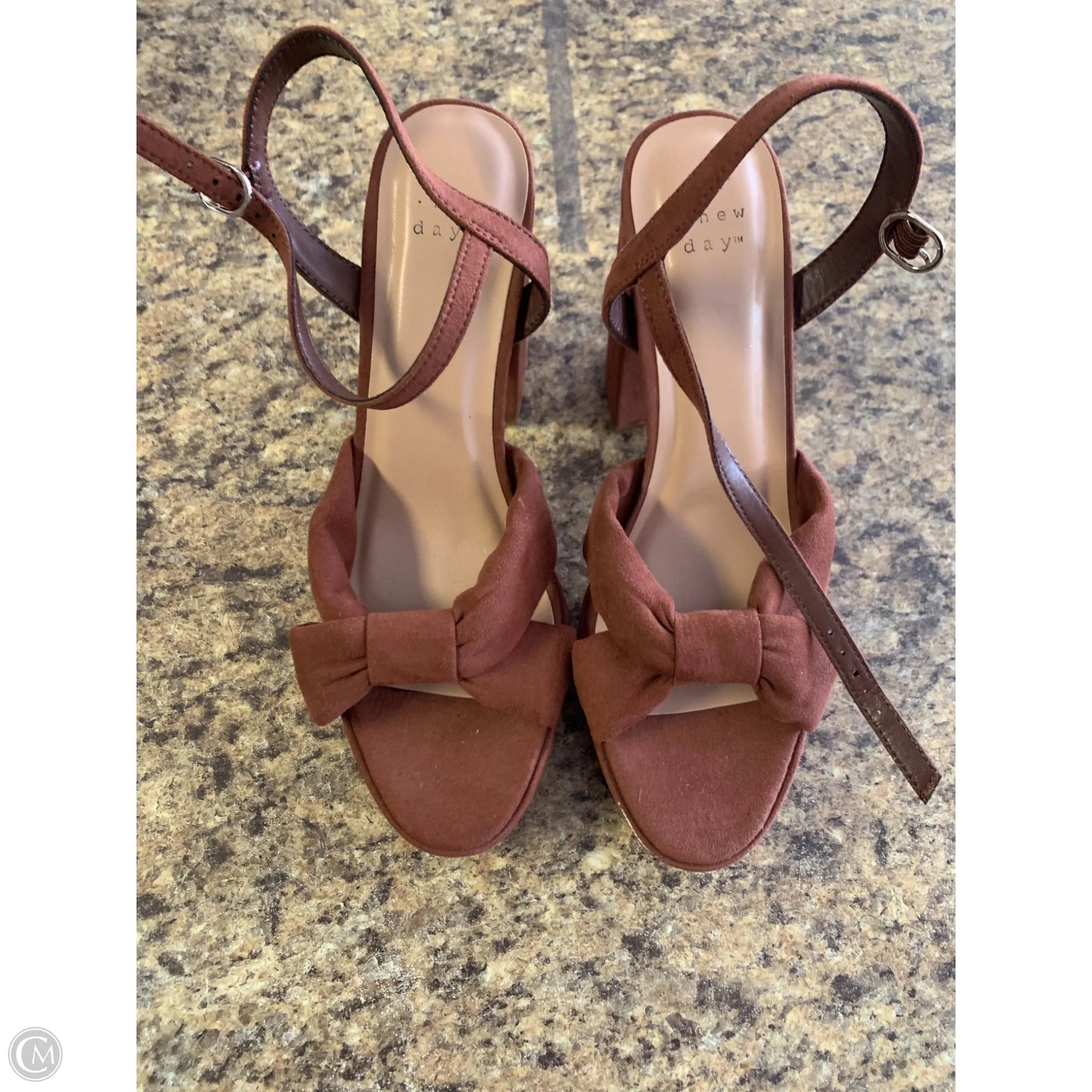 Shoes Heels Block By A New Day In Brown, Size: 8
