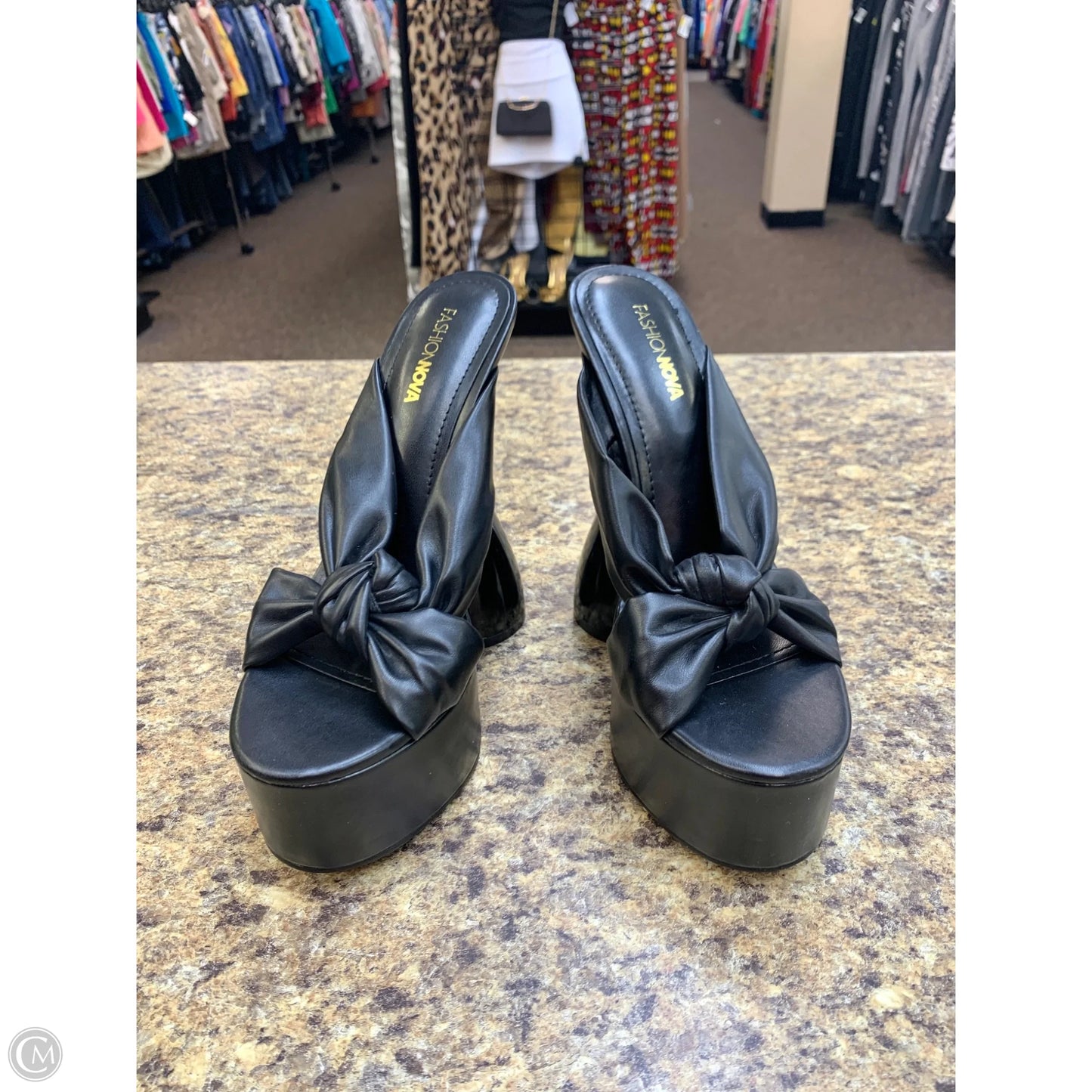 Shoes Heels Block By Fashion Nova In Black, Size: 8.5