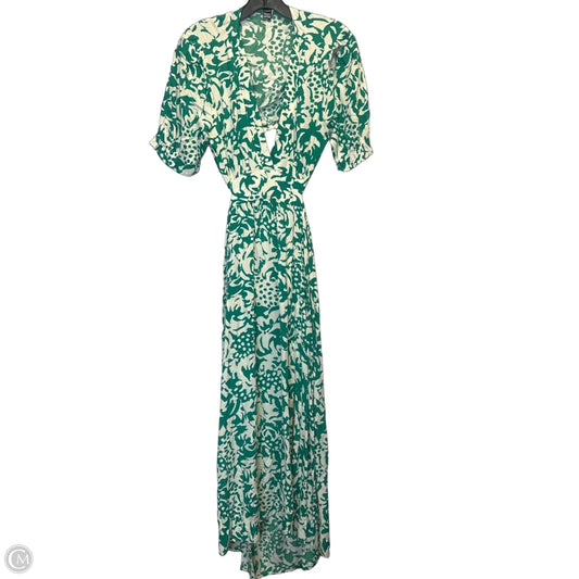 Dress Casual Maxi By Shein In Green & White, Size: L