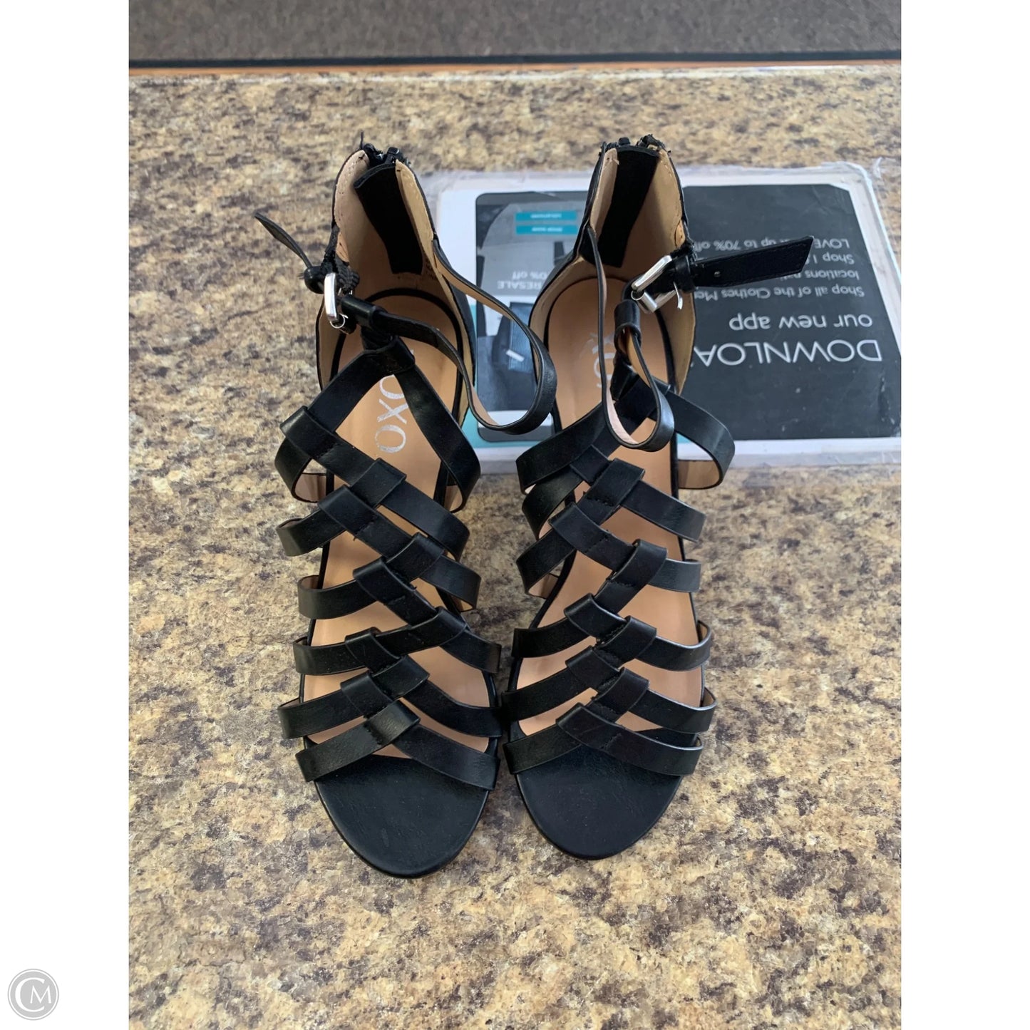 Shoes Heels Block By Xoxo In Black, Size: 9