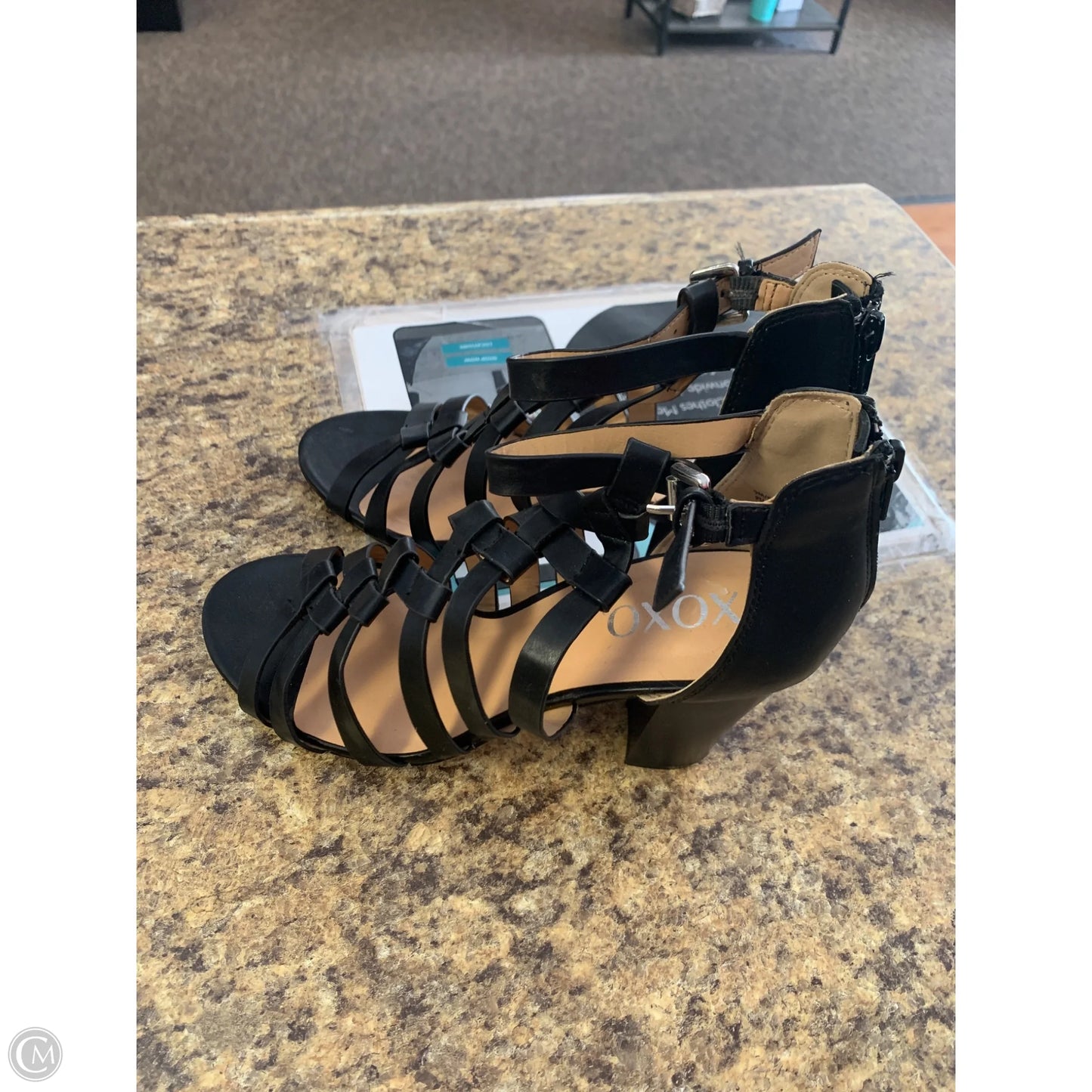 Shoes Heels Block By Xoxo In Black, Size: 9
