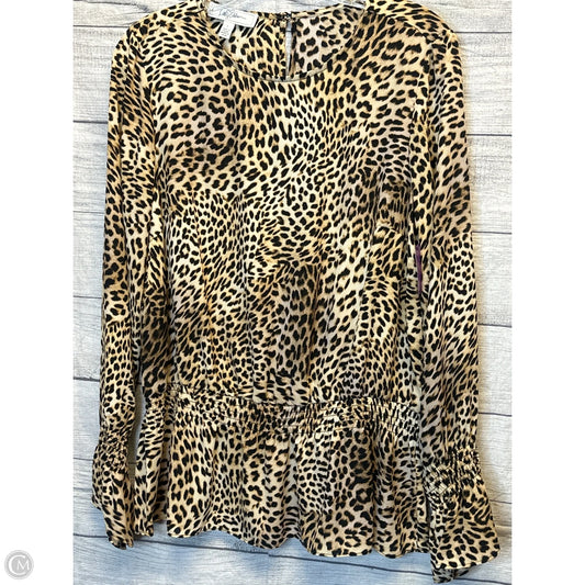 Top Long Sleeve By Libby Edelman In Animal Print, Size: L