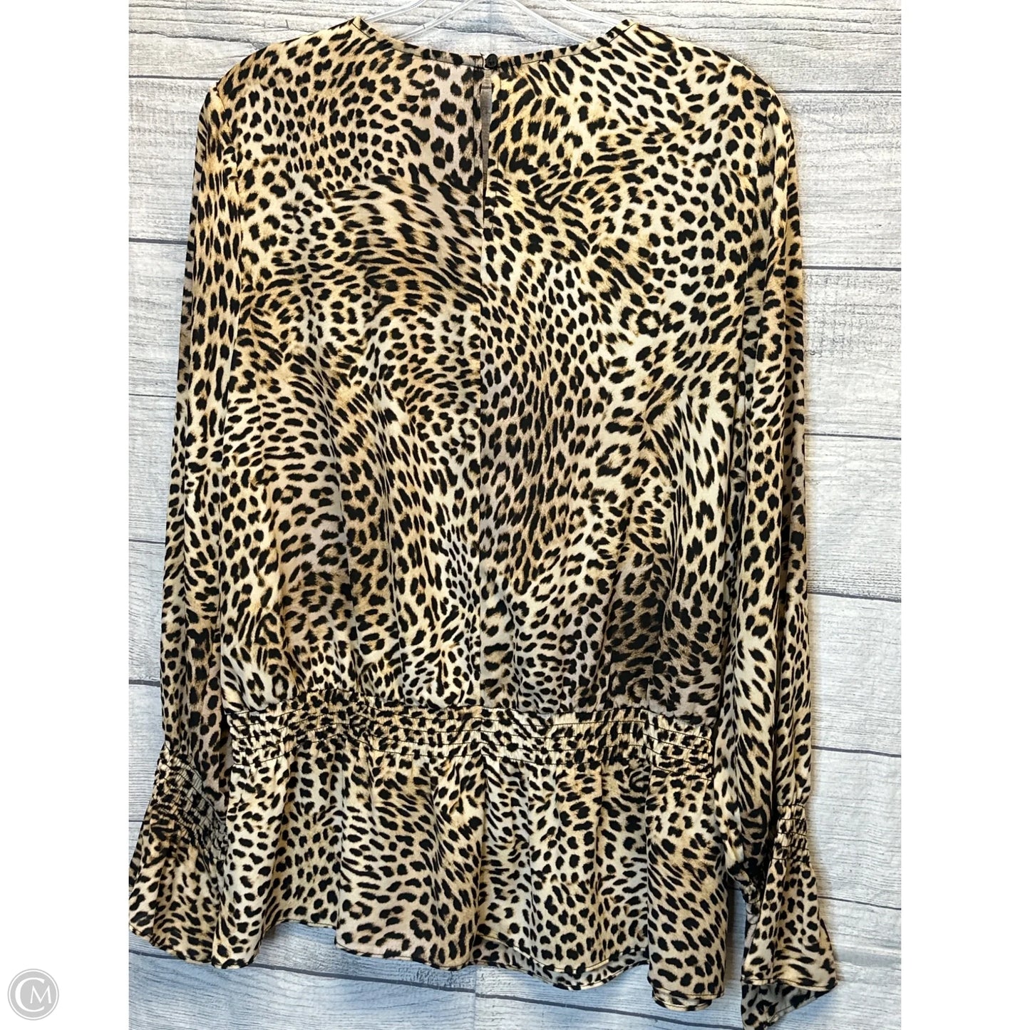 Top Long Sleeve By Libby Edelman In Animal Print, Size: L
