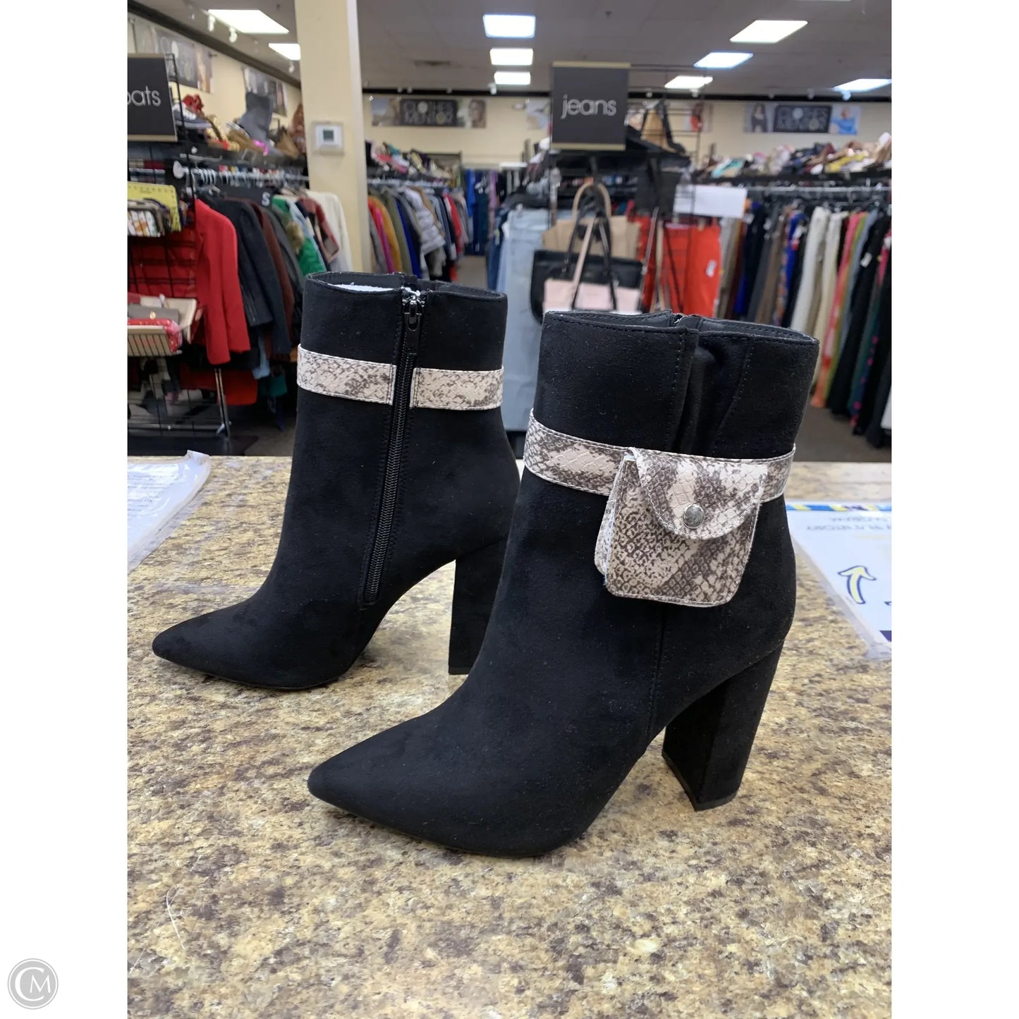 Shoes Heels Block By Qupid In Black, Size: 8.5