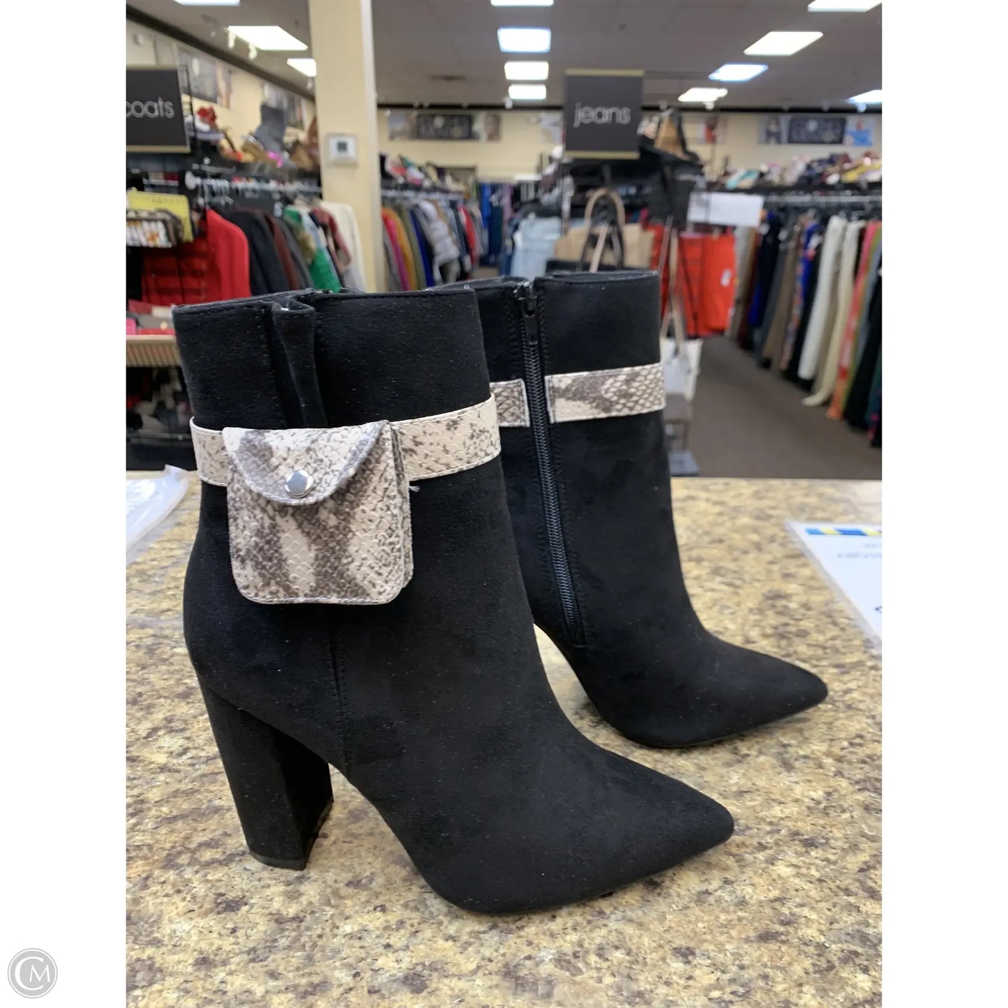Shoes Heels Block By Qupid In Black, Size: 8.5