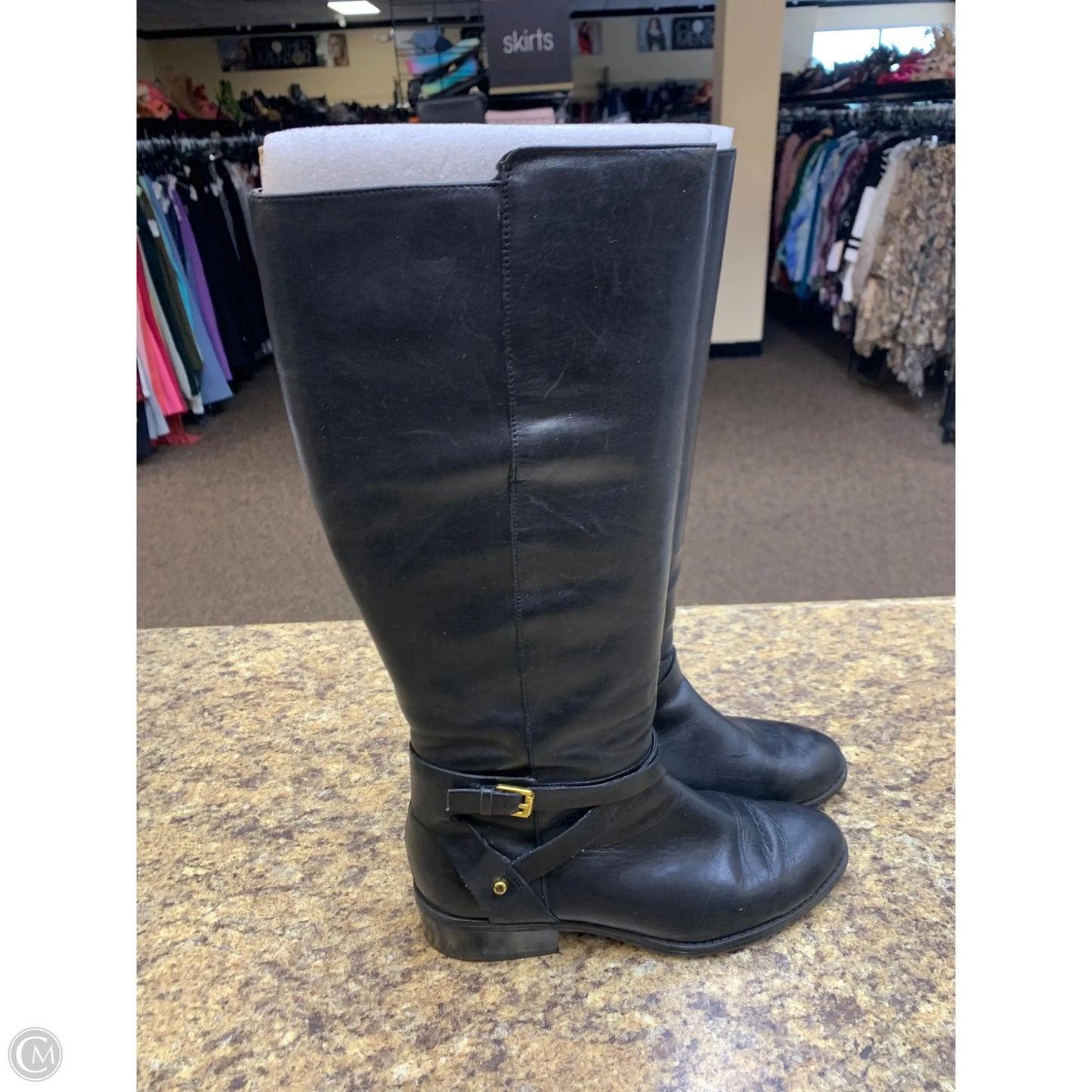 Boots Knee Flats By Ralph Lauren In Black, Size: 9