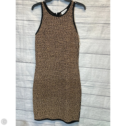Dress Casual Midi By Carmen By Carmen Marc Valvo In Gold, Size: S
