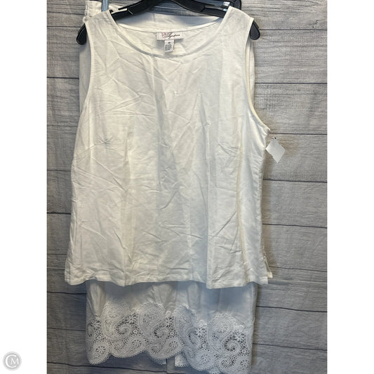 Skirt Set 2pc By Cmf In White, Size: Xl