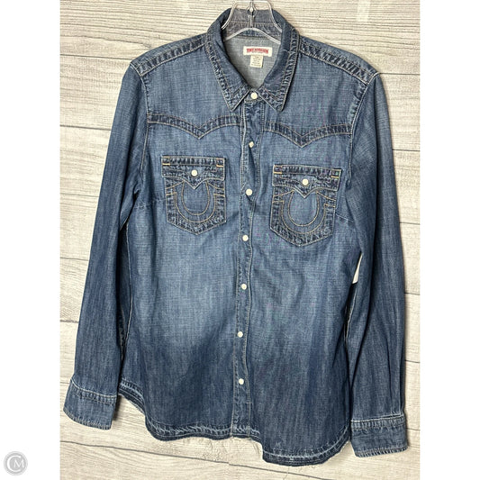 Jacket Denim By Cmf In Blue, Size: L