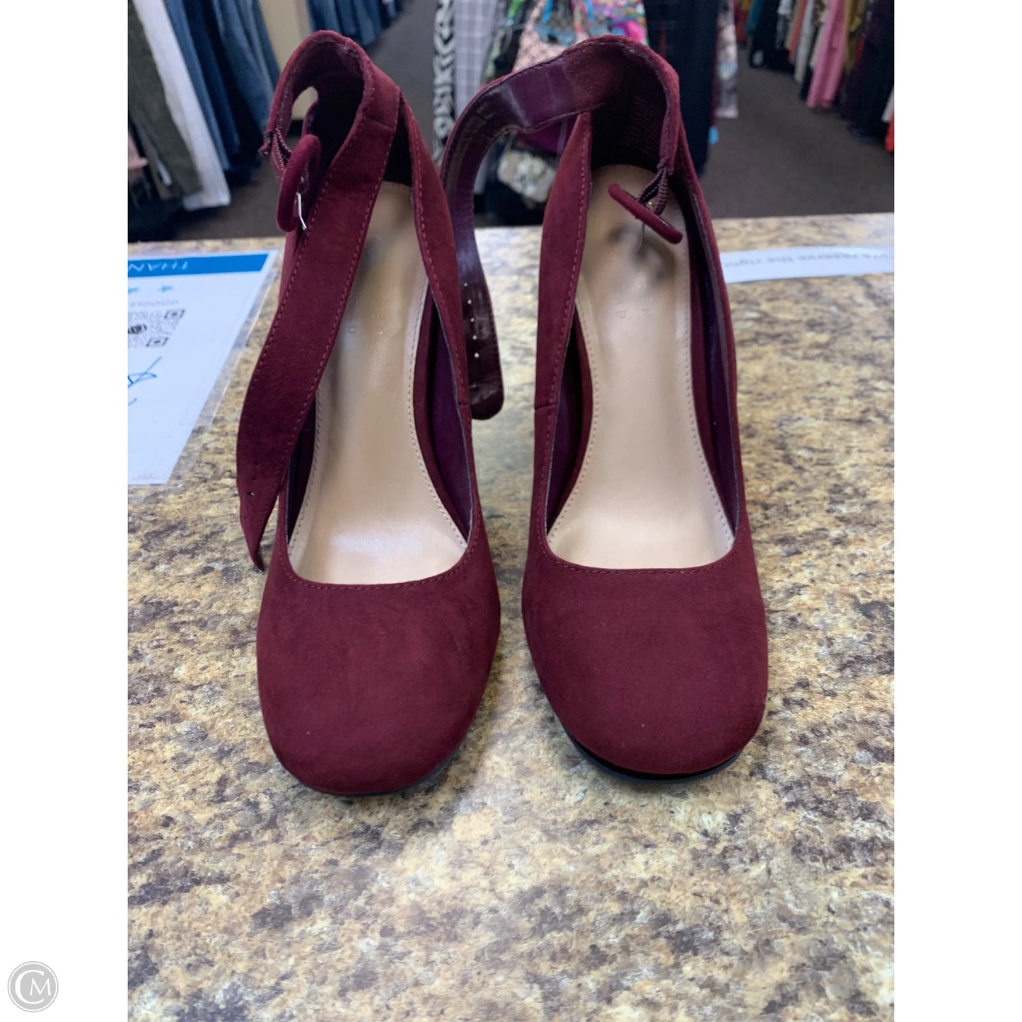 Shoes Heels Block By Lc Lauren Conrad In Maroon, Size: 8