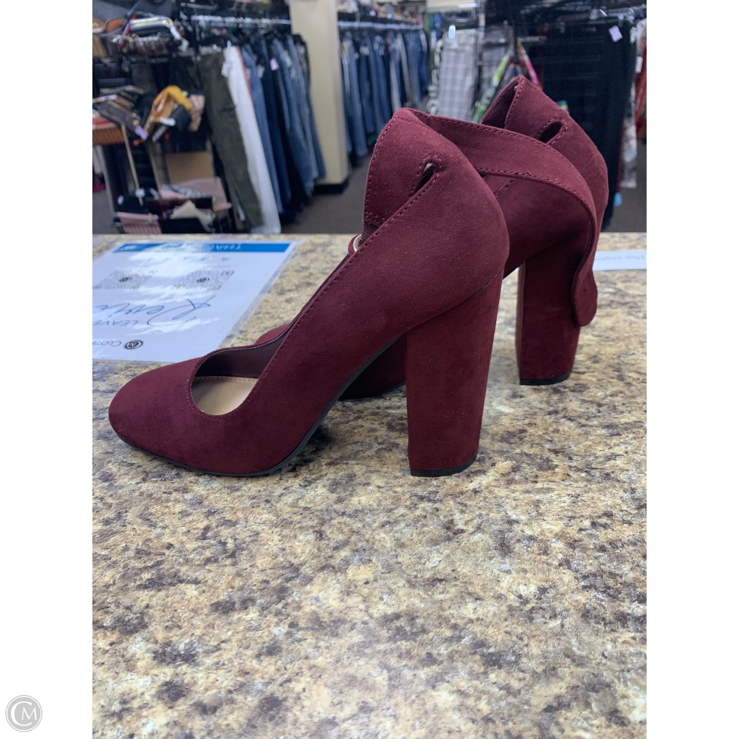 Shoes Heels Block By Lc Lauren Conrad In Maroon, Size: 8