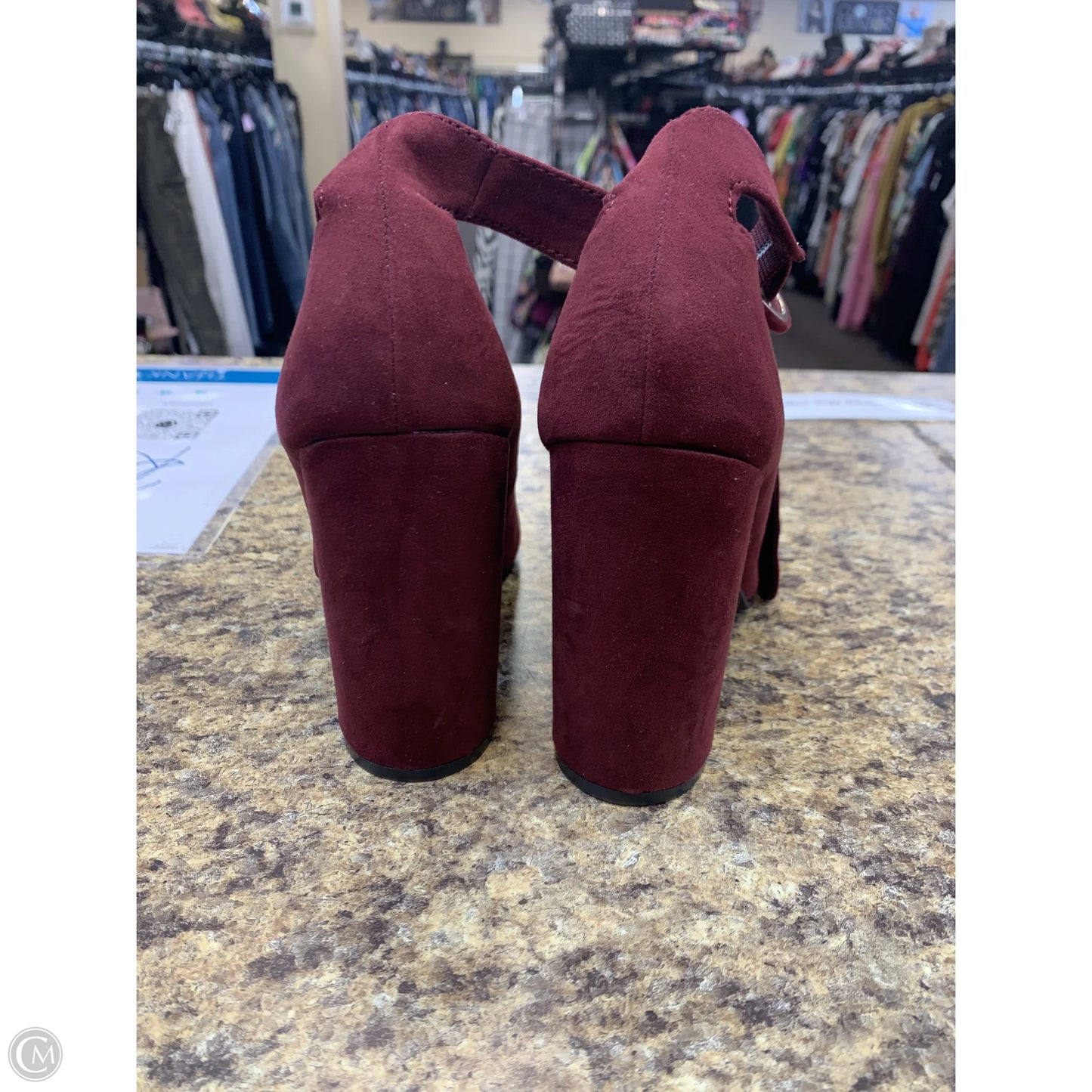 Shoes Heels Block By Lc Lauren Conrad In Maroon, Size: 8
