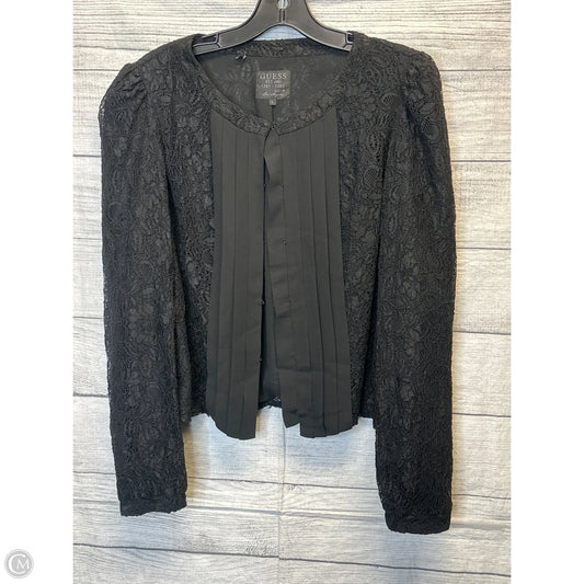 Top Long Sleeve By Guess In Black, Size: L
