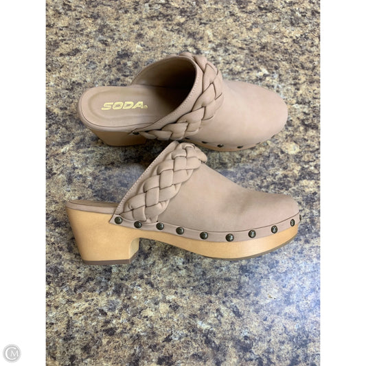 Shoes Heels Block By Soda In Beige, Size: 8.5