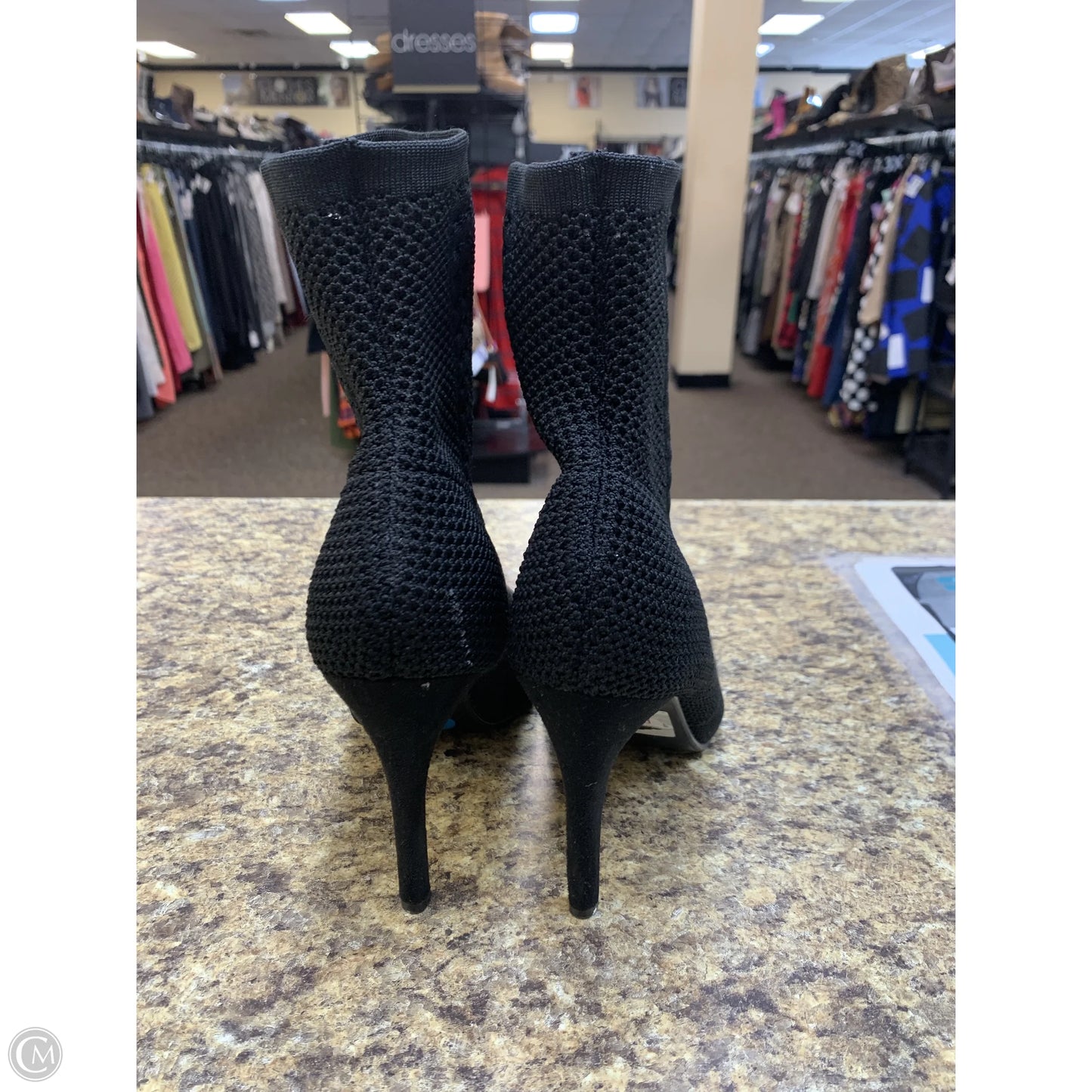 Boots Ankle Heels By Wild Diva In Black, Size: 10