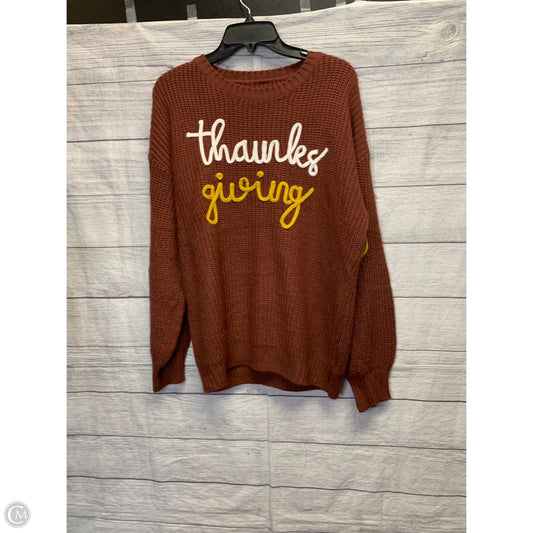 Sweater By Cmf In Brown, Size: M