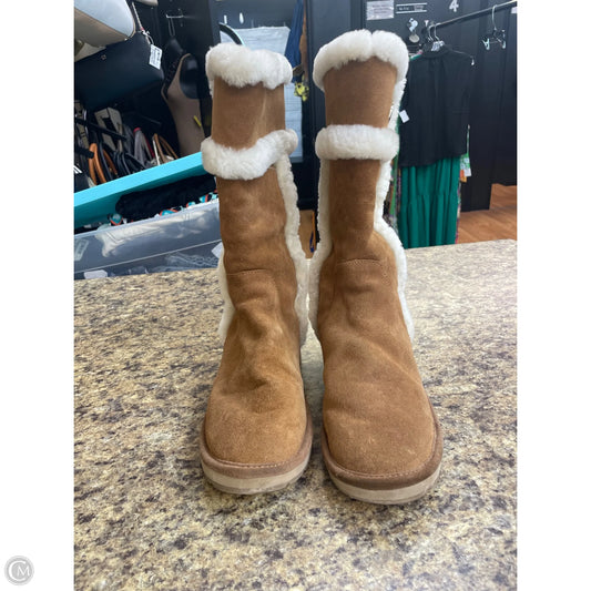 Boots Knee Flats By Michael By Michael Kors In Brown & Cream, Size: 11