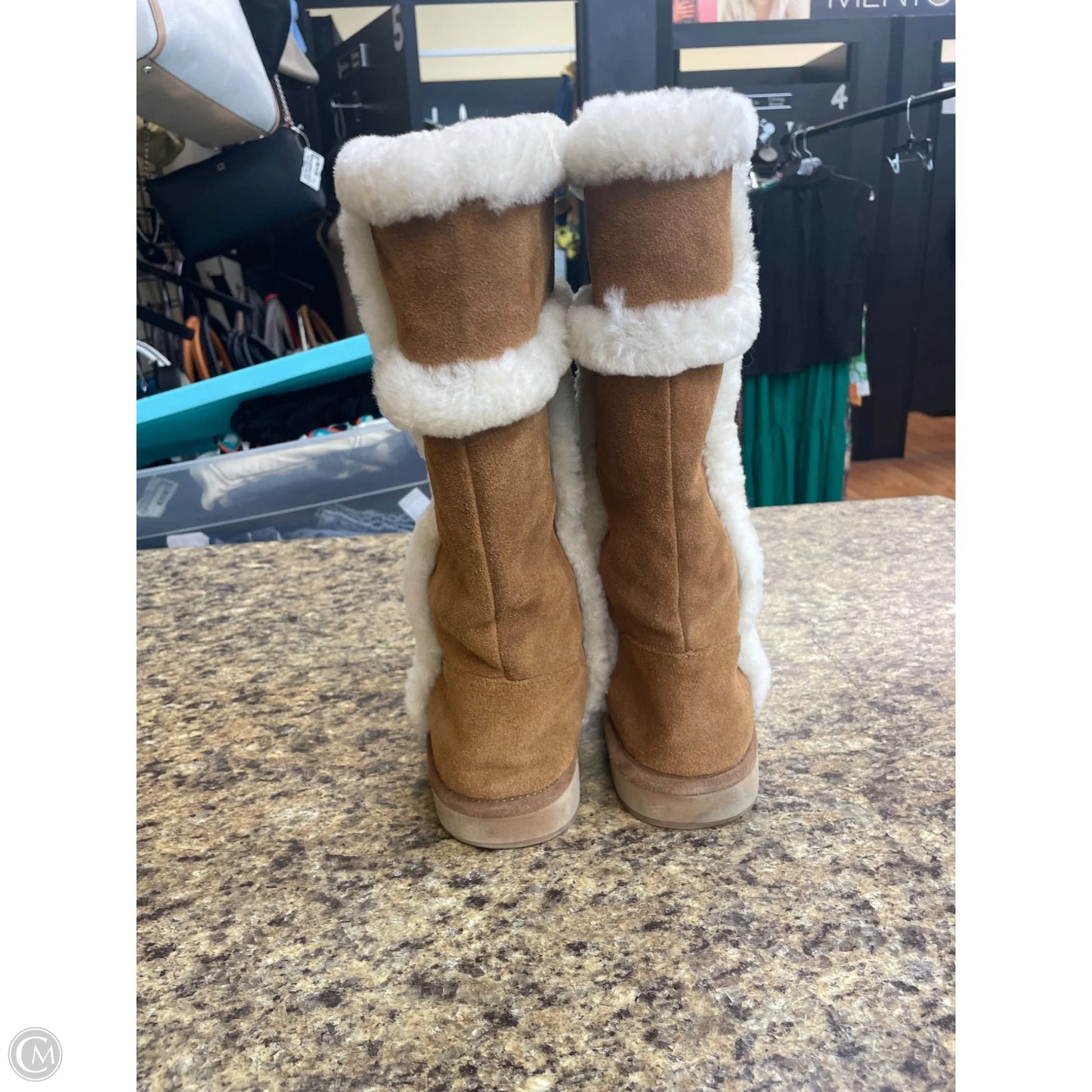 Boots Knee Flats By Michael By Michael Kors In Brown & Cream, Size: 11