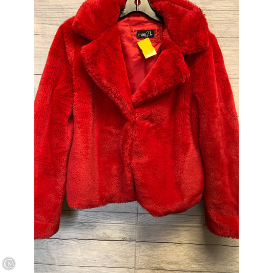 Coat Faux Fur & Sherpa By Rue 21 In Red, Size: S