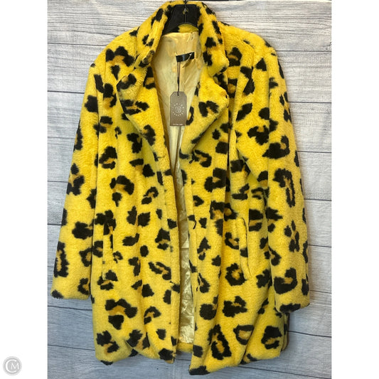 Coat Faux Fur & Sherpa By Cmf In Animal Print, Size: Osfm