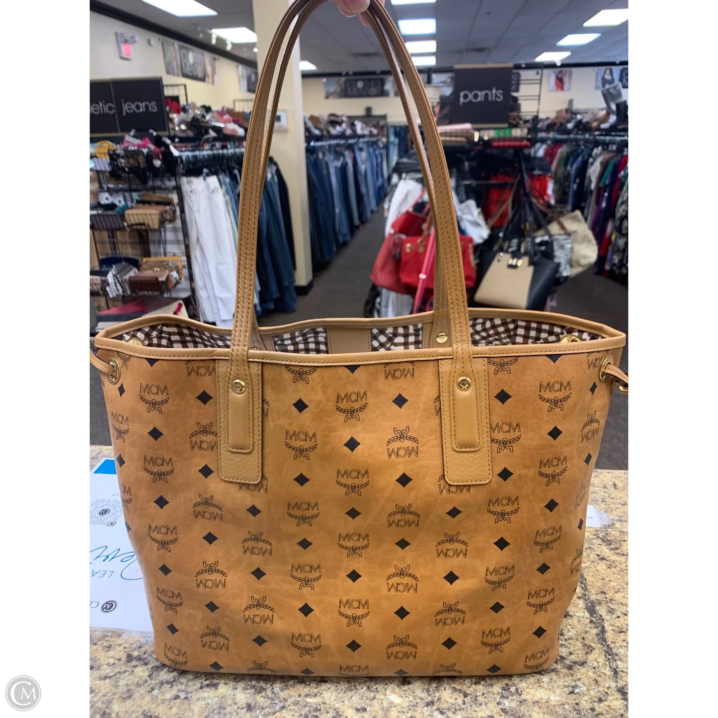Tote Luxury Designer By Mcm, Size: Medium