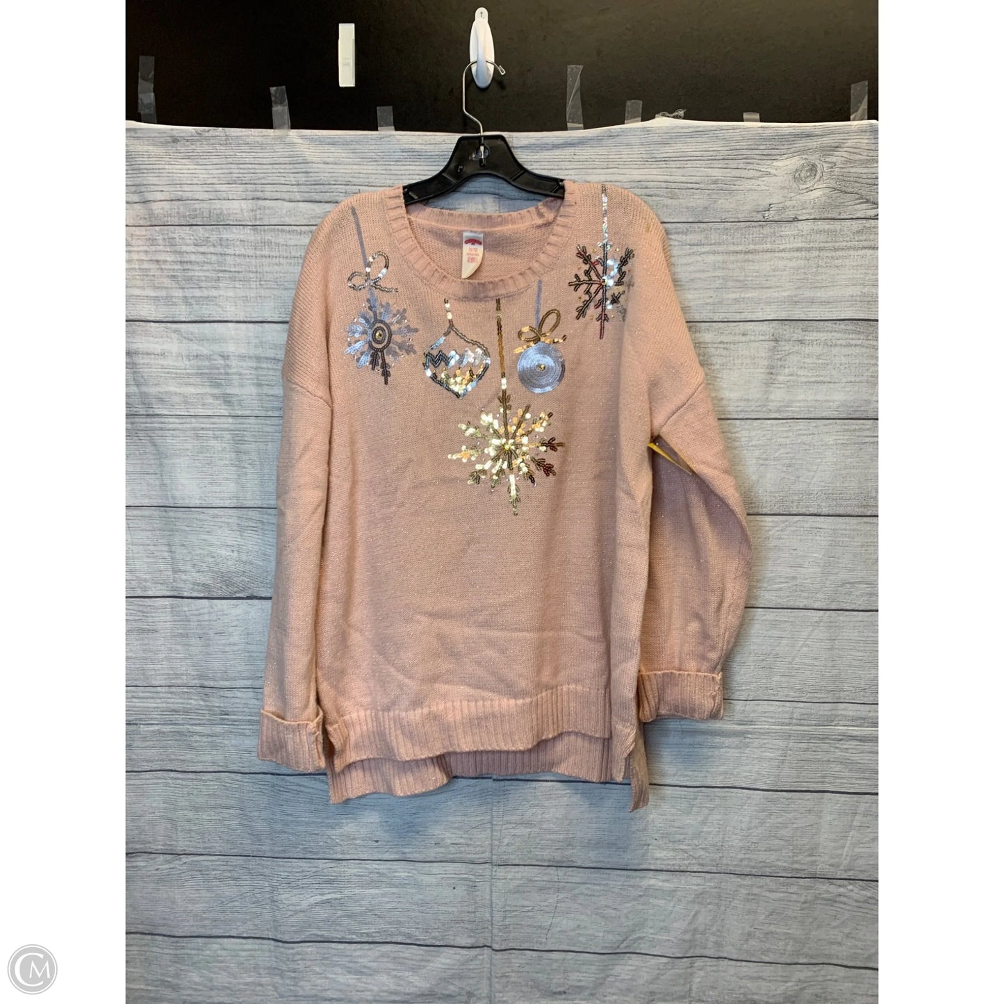 Sweater By Holiday Time In Pink, Size: Xl