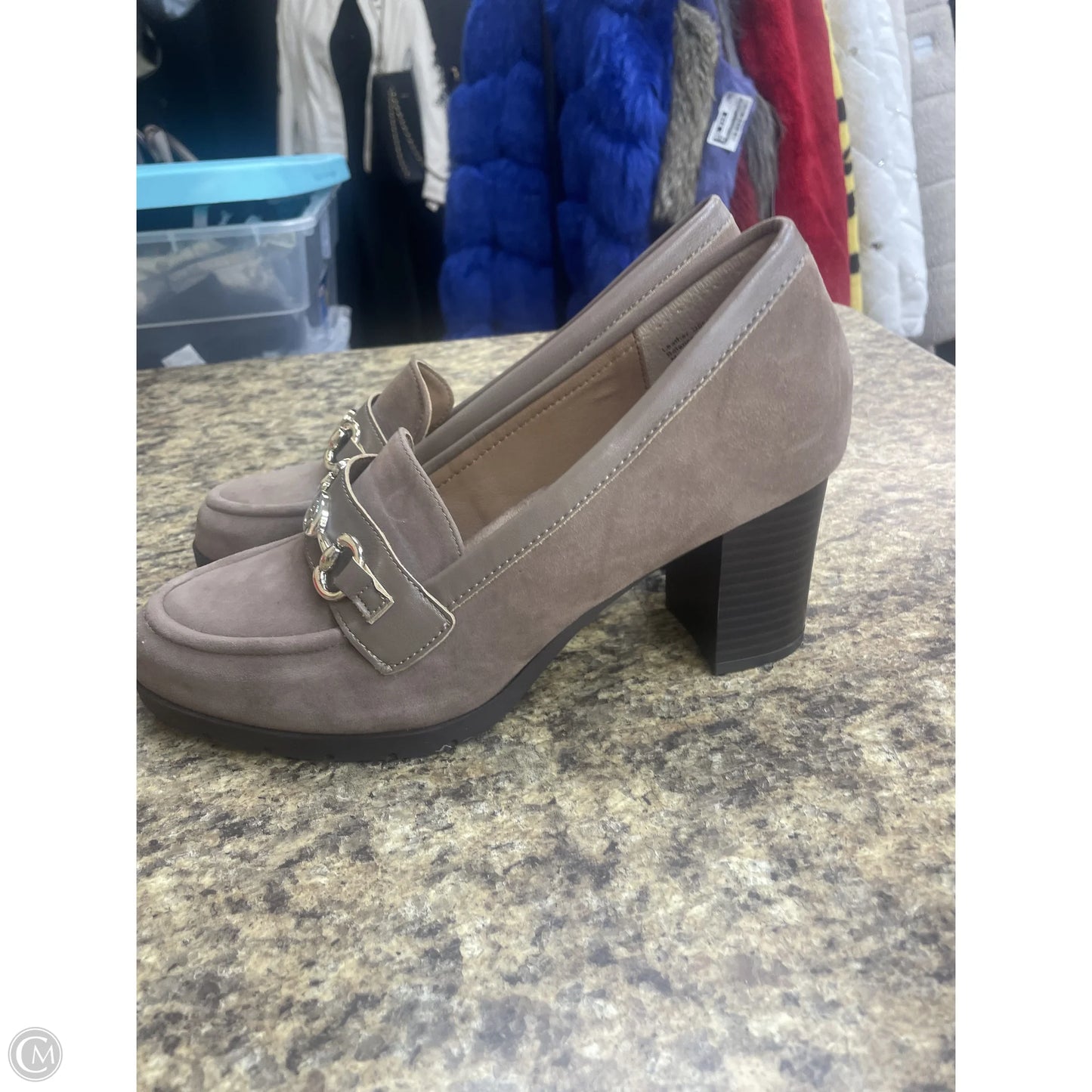 Shoes Heels Block By Giani Bernini In Taupe, Size: 9