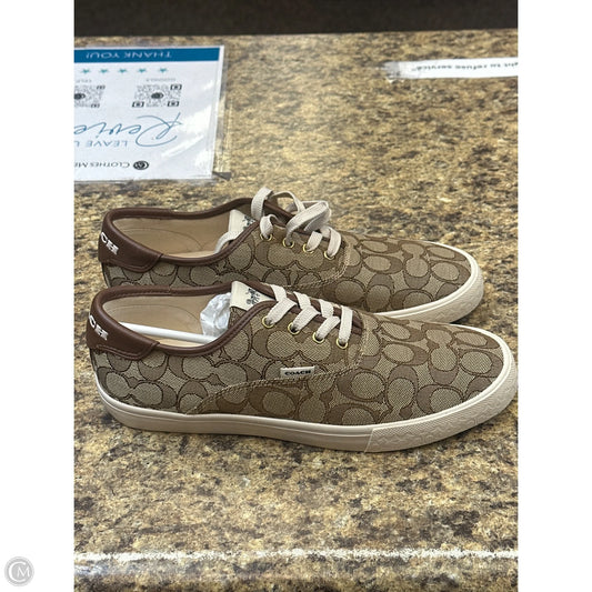 Shoes Designer By Coach In Brown & Cream, Size: 10