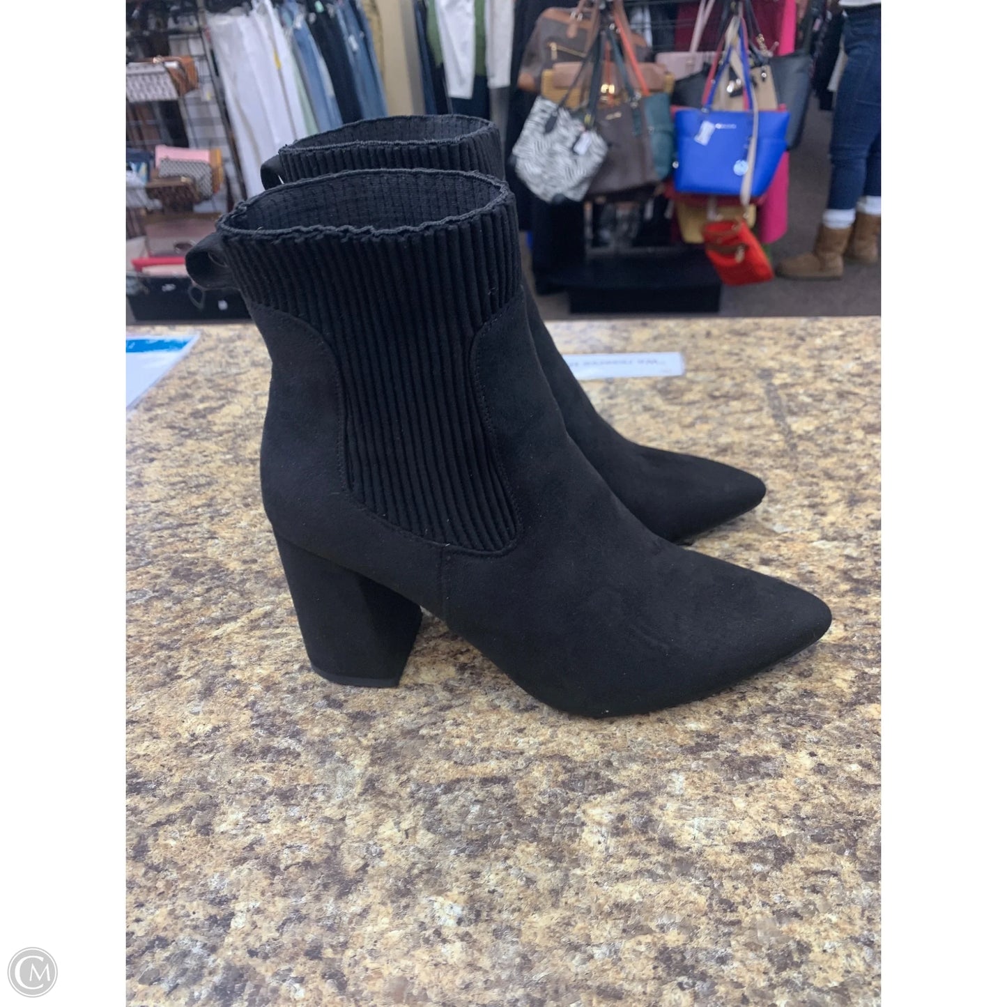 Boots Ankle Heels By Cmf In Black, Size: 9