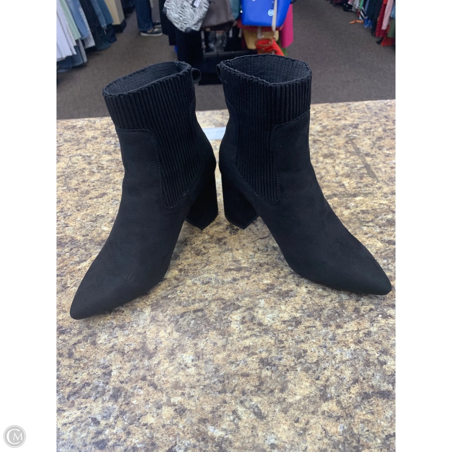 Boots Ankle Heels By Cmf In Black, Size: 9