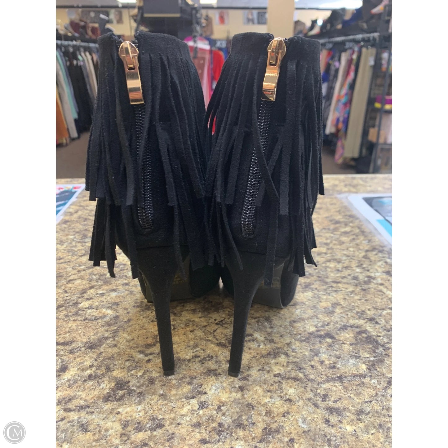 Boots Ankle Heels By Cmf In Black, Size: 8