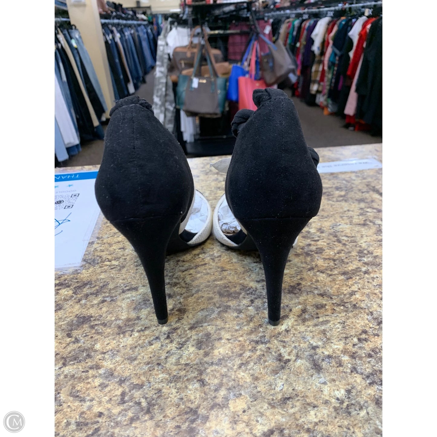 Shoes Heels Stiletto By Justfab In Black & Cream, Size: 11