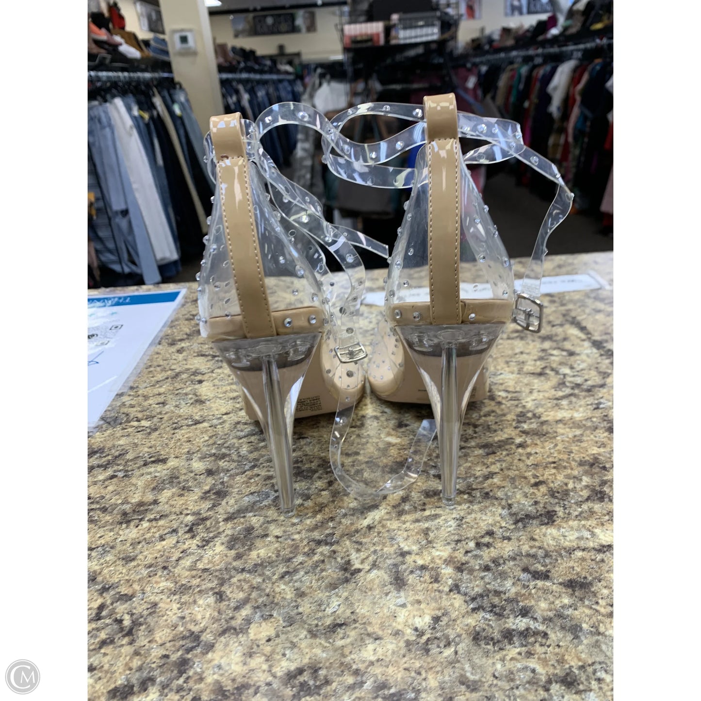 Shoes Heels Stiletto By Justfab In Clear, Size: 11